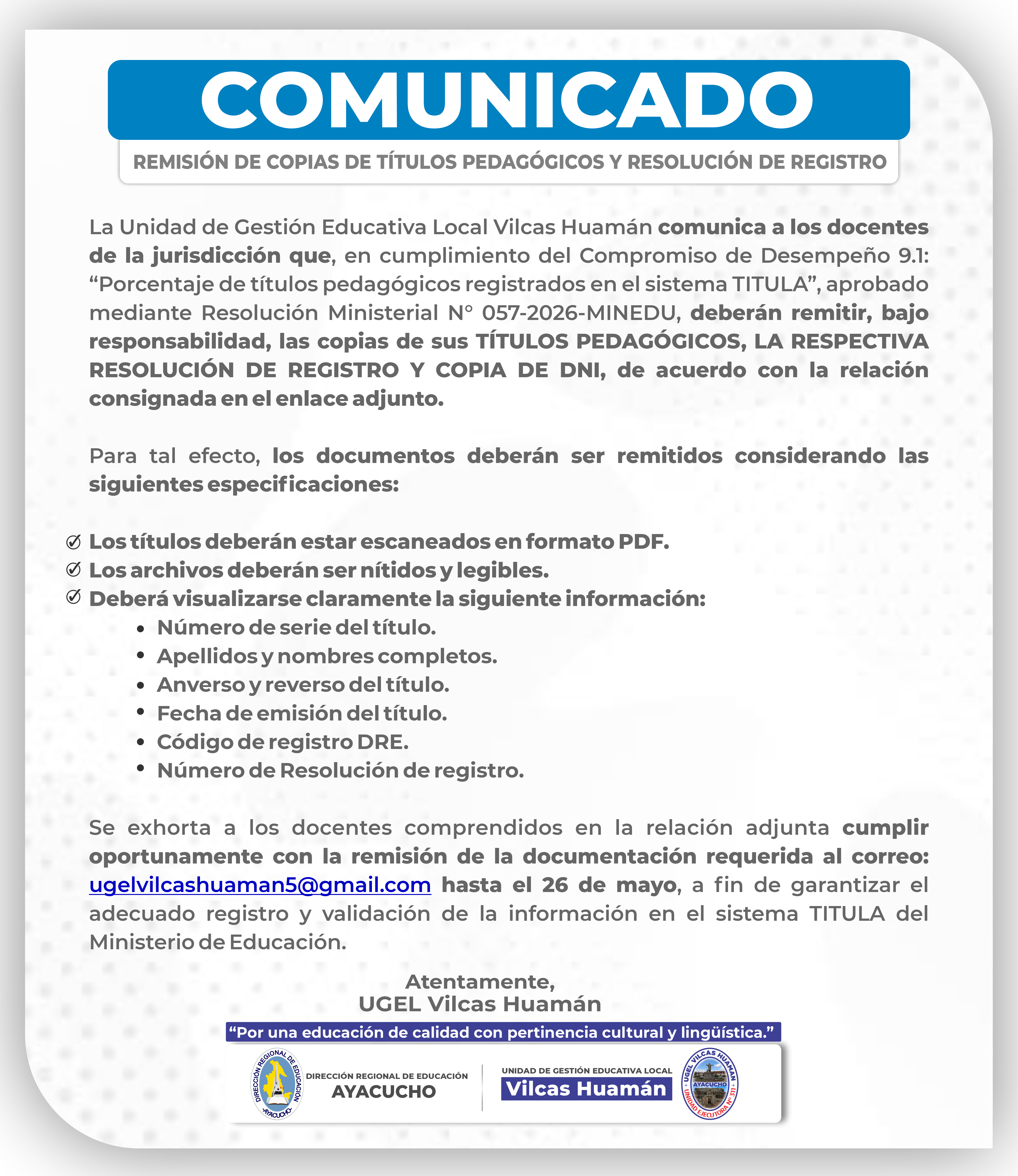 Comunicado